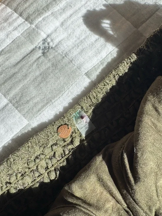 Free People Olive Green Lace Bandeau Top Small - Picture 2 of 3